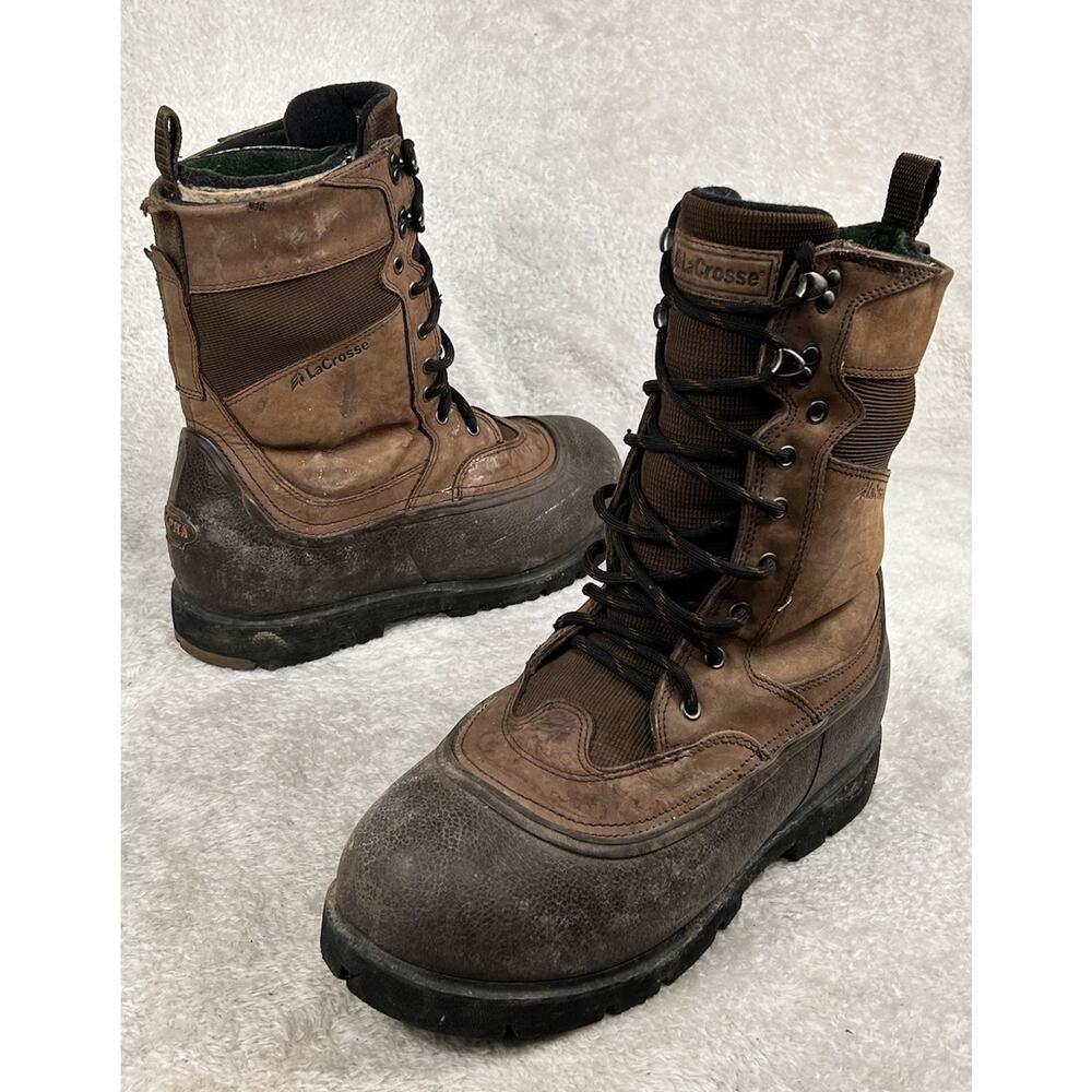 Lacrosse Alpha Iceman Brown Men’s 10 Winter Boots 5mm Thinsulate EU 44 290134